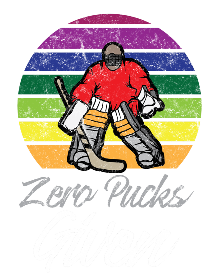 Zero Pucks Given Vintage Funny Hockey Goalie Meaningful Gift Women's V-Neck T-Shirt