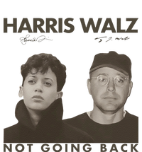 Harris Walz Not Going Back 80s Retro Photo 2024 Election Gift T-Shirt