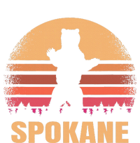 Spokane Washington Vintage Bear Wa Distressed 70s 80s Sunset T-Shirt