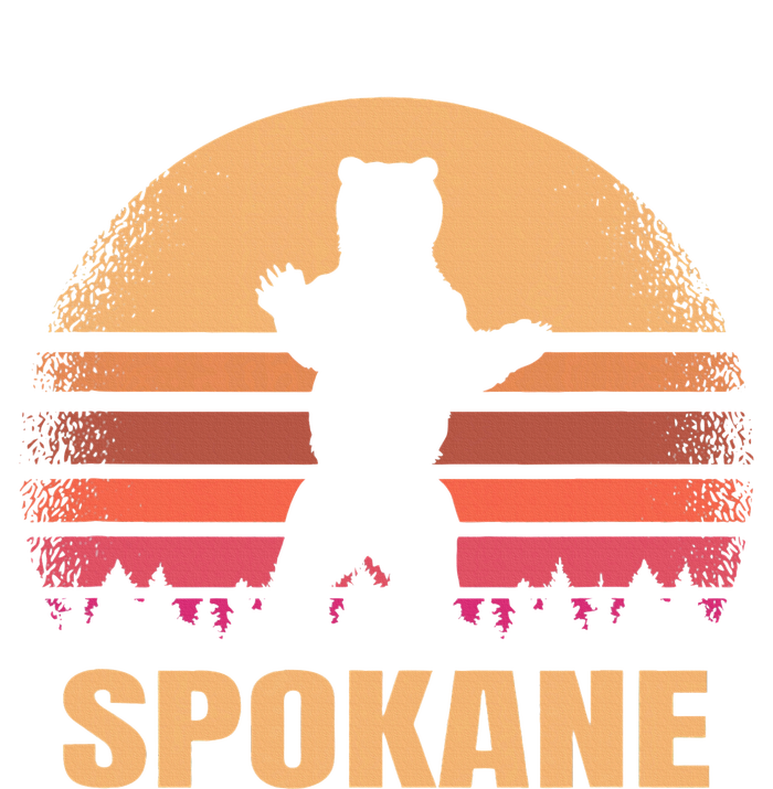 Spokane Washington Vintage Bear Wa Distressed 70s 80s Sunset T-Shirt