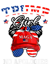 Trump Girl No Apologies Maga Messy Buns Women's Racerback Tank