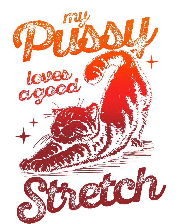 My Pussy Love A Good Stretch Funny Raunchy Cat Humor Meme Magnet