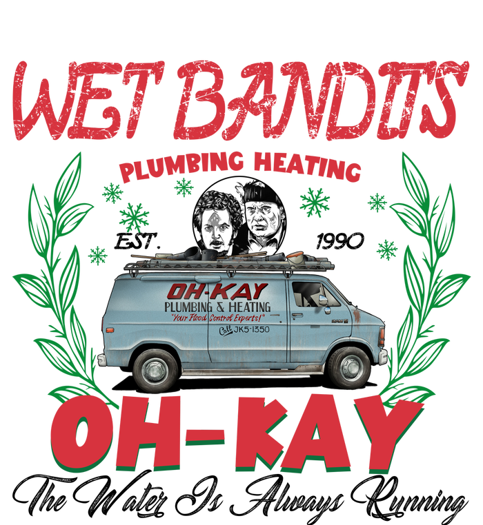 Wet Bandits Plumbing Heating Est 1990 Oh Kay Horror Character Performance Long Sleeve Polo