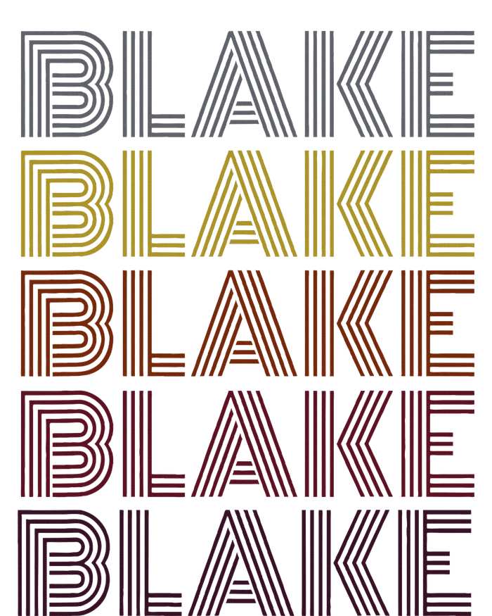 Graphic 365 First Name Blake Retro Pattern Vintage Style T-Shirt