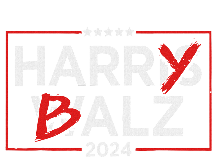 Funny Harris Walz 24 Harry Balz 2024 Meme Democratics Vote Women's V-Neck T-Shirt