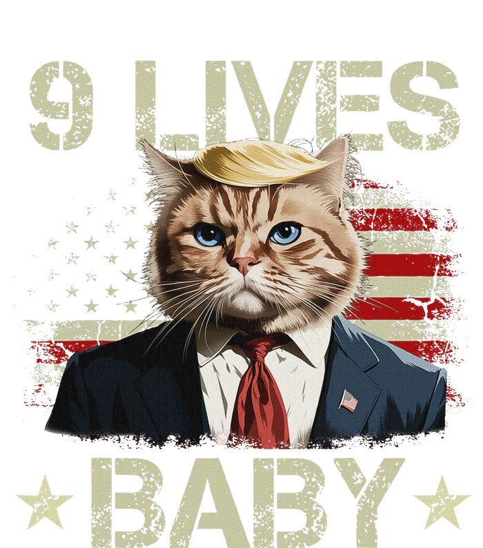 Cat Trump 9 Lives Baby Funny Trump Cat 9 Lives Baby T-Shirt