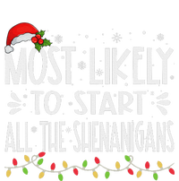 Most Likely To Start All The Shenanigans Funny Family Metallic Star Ornament