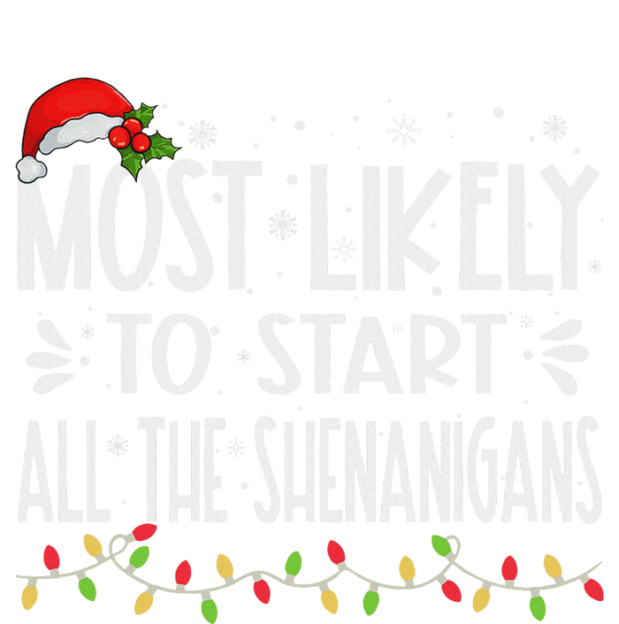 Most Likely To Start All The Shenanigans Funny Family Metallic Star Ornament