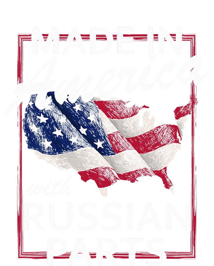 Made In America With Russian Parts Half American Russia T-Shirt