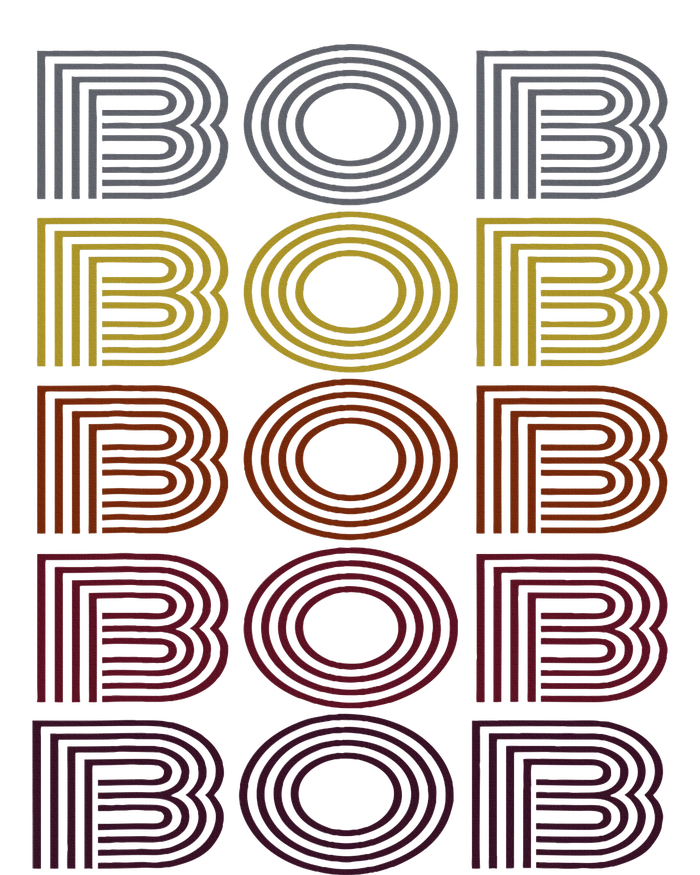 Graphic 365 First Name Bob Retro Pattern Vintage Style T-Shirt