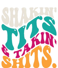 Shakin Tits & Takin Shits Funny Quotes Women's Racerback Cropped Tank