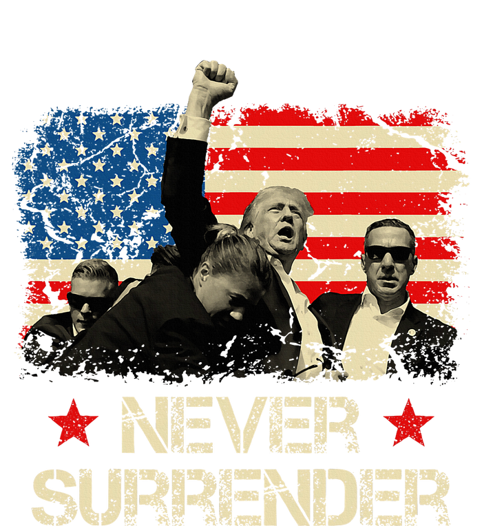 Trump Never Surrender American Flag Pennsylvania Trump Rally Baby Bodysuit