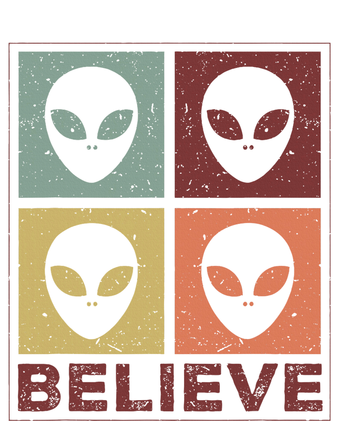 Alien Believe Retro Alien Gift For Alien Believer Hoodie