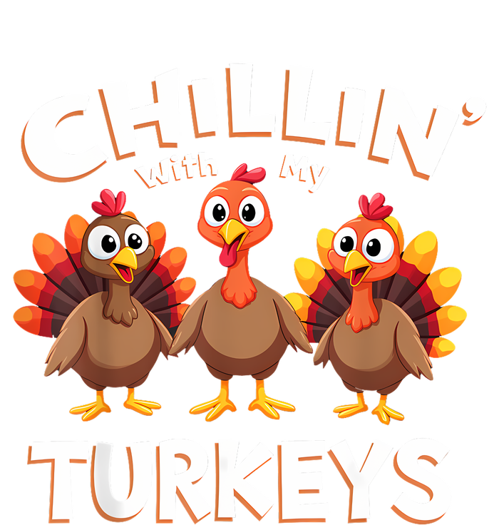 Thanksgiving Family Chillin With My Turkeys Cooling Performance Crew T-Shirt