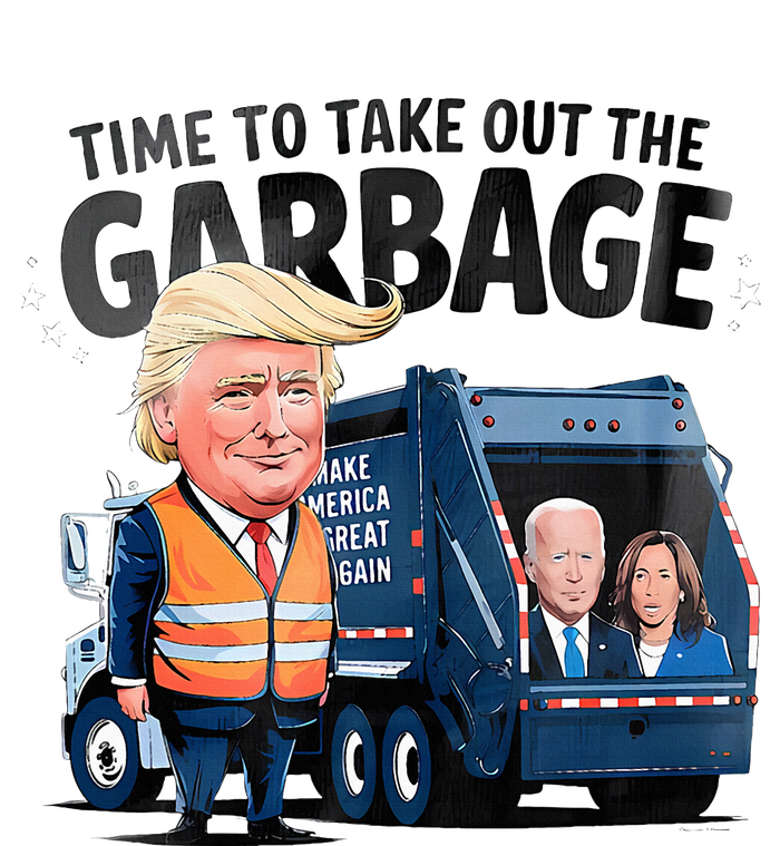 Garbage For Trump 2024 Time To Take Out Garbage Biden Ladies Long Sleeve Shirt