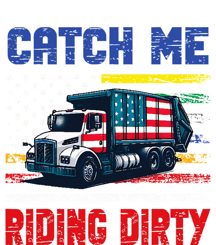 Catch Me Riding Dirty Garbage Vote Trump Truck Trump 2024 Striped Beanie with Solid Band