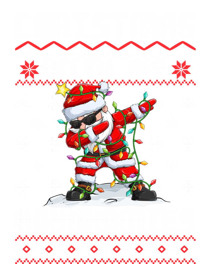 Merry Christmas With My Hohomies Funny Dabbing Santa Xmas Holiday Long Sleeve Pajama Set