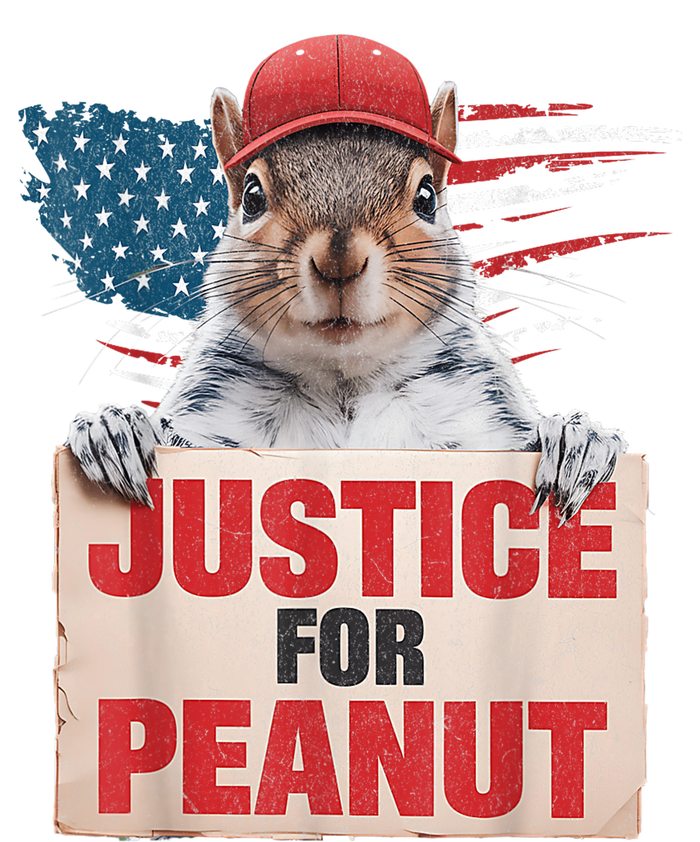 Justice For Peanut The Squirrel American Flag Peanut Squirrel Gift T-Shirt