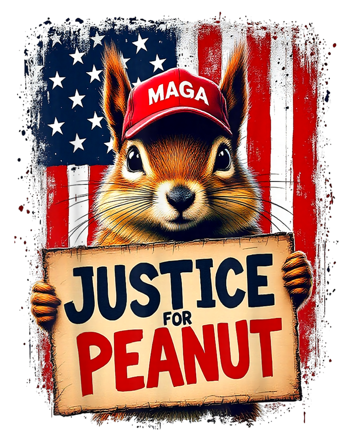 The Squirrel Peanut Squirrel Maga American Flag Justice For Peanut Gift Coaster