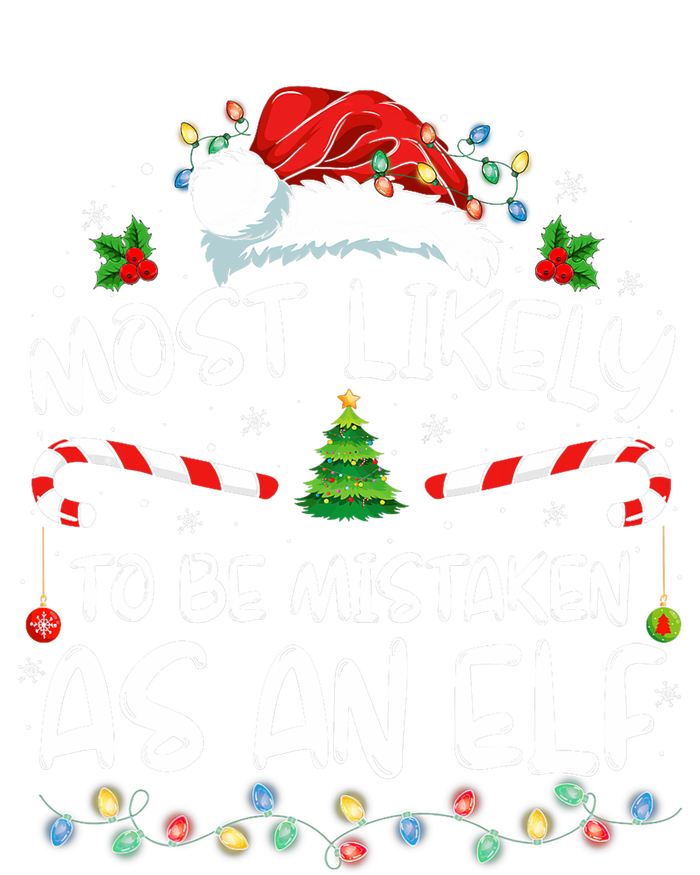 Most Likely To Be Mistaken As An Elf Funny Family Christmas Button