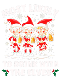 Most Likely To Drink With The Elves Elf Drinking Christmas Tie-Dye T-Shirt