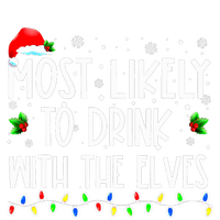 Most Likely To Drink With The Elves Elf Family Christmas Cooling Performance Long Sleeve Crew