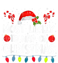 Most Likely To Nap On Christmas Funny Family Christmas Kids Long Sleeve Shirt