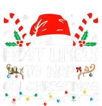 Most Likely To Nap On Christmas Funny Family Christmas Snapback Five-Panel Rope Hat