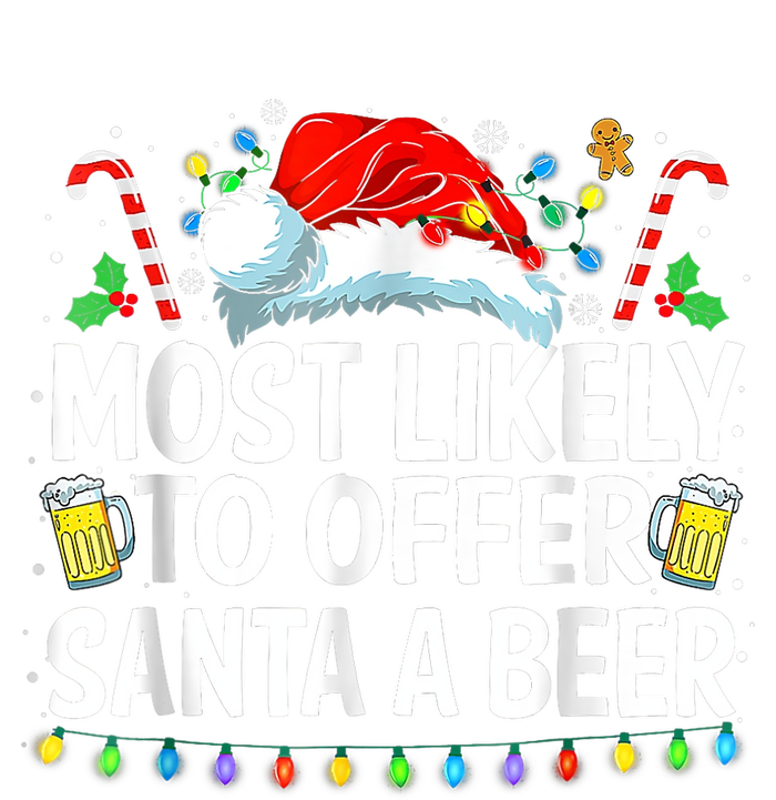 Most Likely To Offer Santa A Beer Funny Drinking Christmas Tote Bag