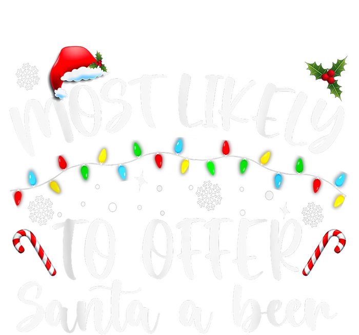 Most Likely To Offer Santa A Beer Funny Drinking Christmas Toddler Fine Jersey T-Shirt