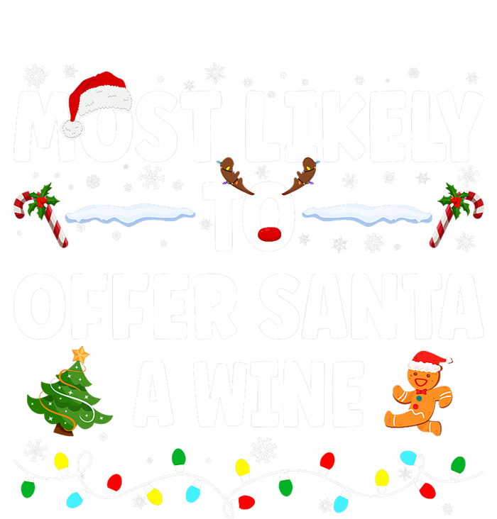 Most Likely To Offer Santa A Wine Women's Crop Top Tee