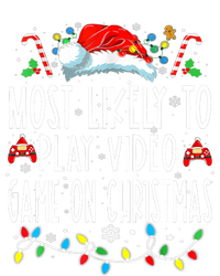 Most Likely To Play Video Games On Christmas Gamer Lovers Womens Cotton Relaxed Long Sleeve T-Shirt