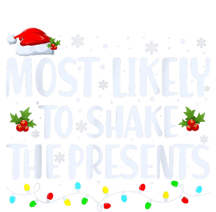 Most Likely To Shake The Presents Funny Family Christmas Valucap Bio-Washed Visor