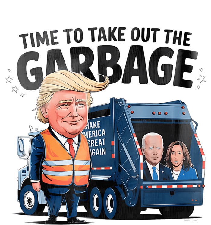 Garbage For Trump 2024 Funny Time To Take Out Garbage Biden Bella+Canvas Jersey Crop Tee