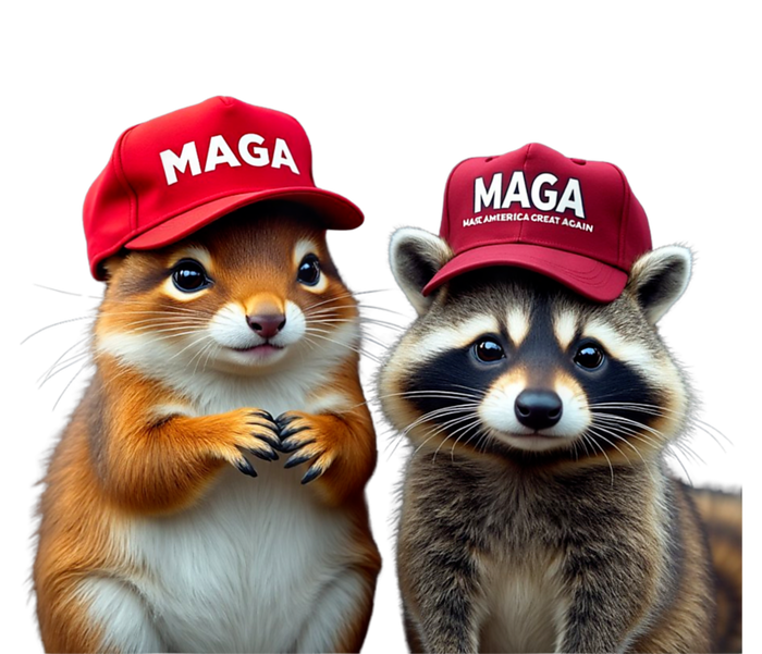 Social Media Star Peanut The Squirrel & Fred The Raccoon Valucap Bio-Washed Visor