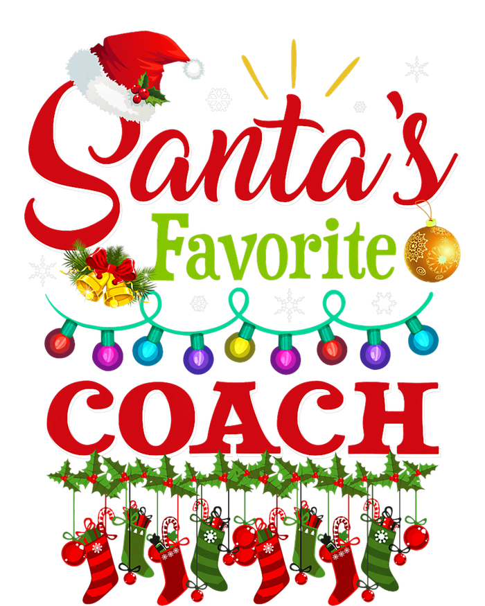 Funny SantaS Favorite Coach Christmas Santa Hat Light Poster