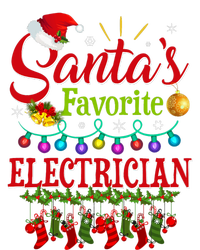 Funny SantaS Favorite Electrician Christmas Santa Hat Light T-Shirt