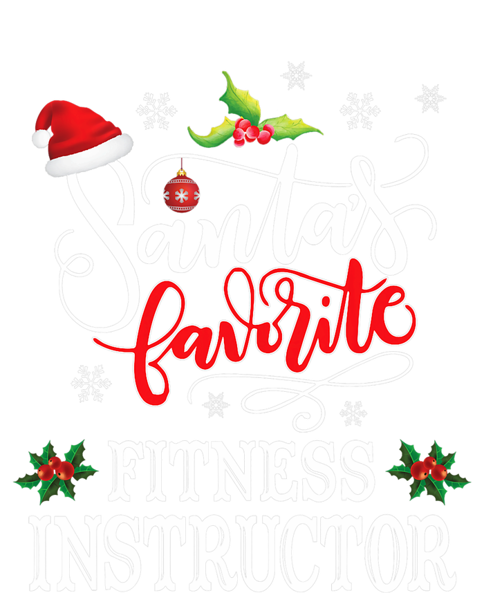 Funny SantaS Favorite Fitness Instructor Santa Hat Xmas T-Shirt