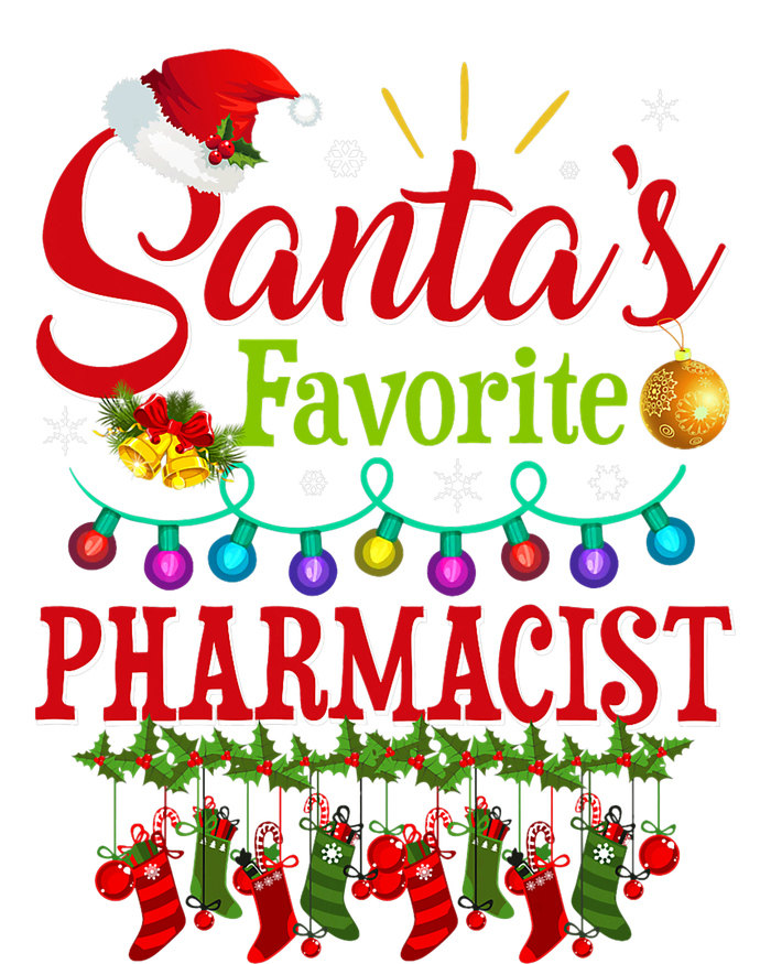 Funny SantaS Favorite Pharmacist Christmas Santa Hat Light Kids Hoodie