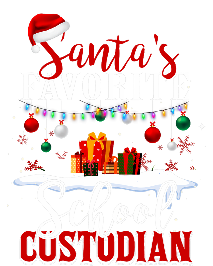 Santa Is Favorite School Custodian Xmas Light Hat Christmas Grommeted Golf Towel