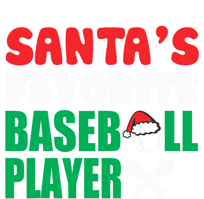 SantaS Favorite Baseball Player Hat Funny Christmas T-Shirt