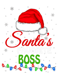 SantaS Favorite Boss Santa Hat Lights. Funny Christmas Zip Tote Bag