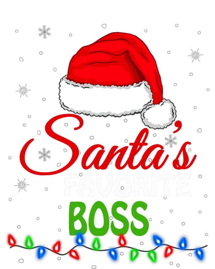 SantaS Favorite Boss Santa Hat Lights. Funny Christmas Zip Tote Bag