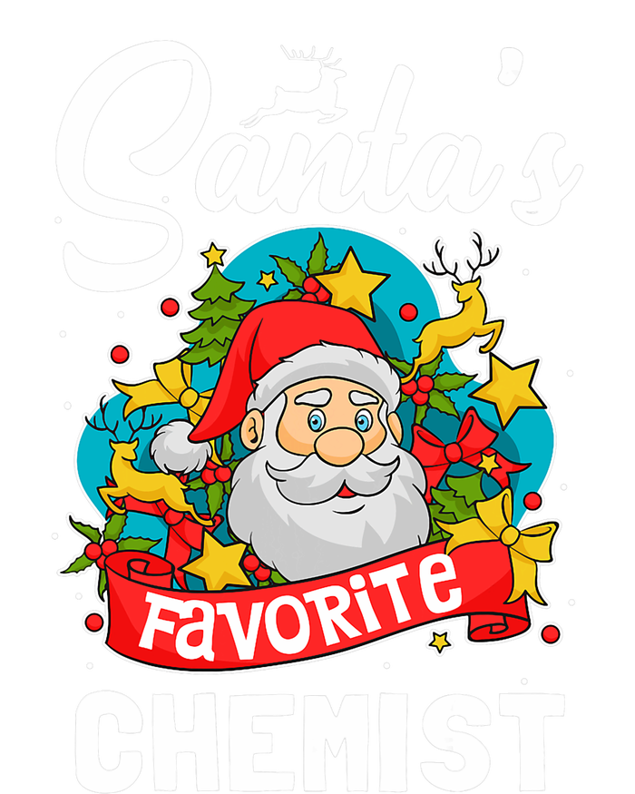 SantaS Favorite Chemist Xmas Light Santa Hat Christmas T-Shirt