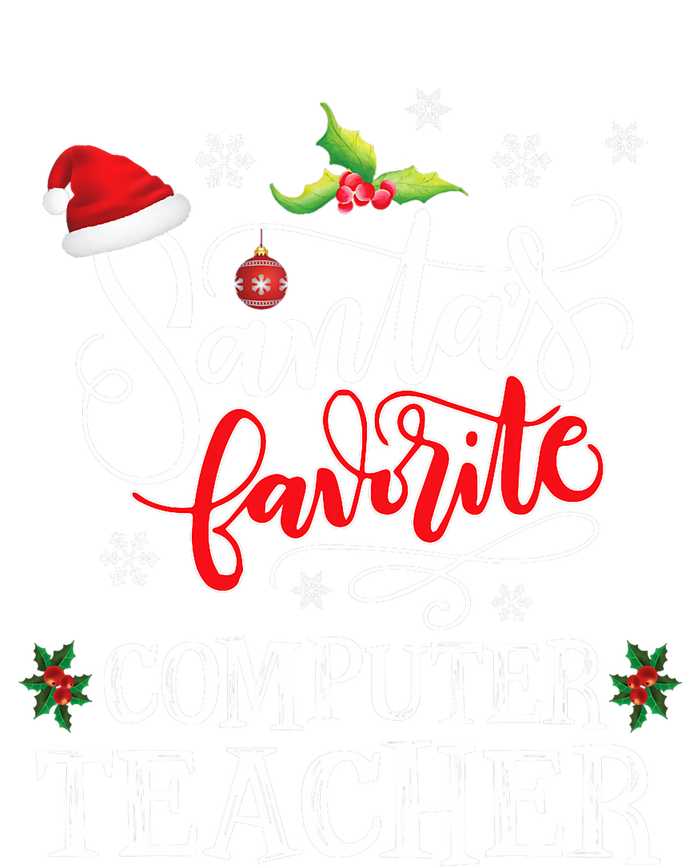 SantaS Favorite Computer Teacher Cute Santa Hat Christmas T-Shirt