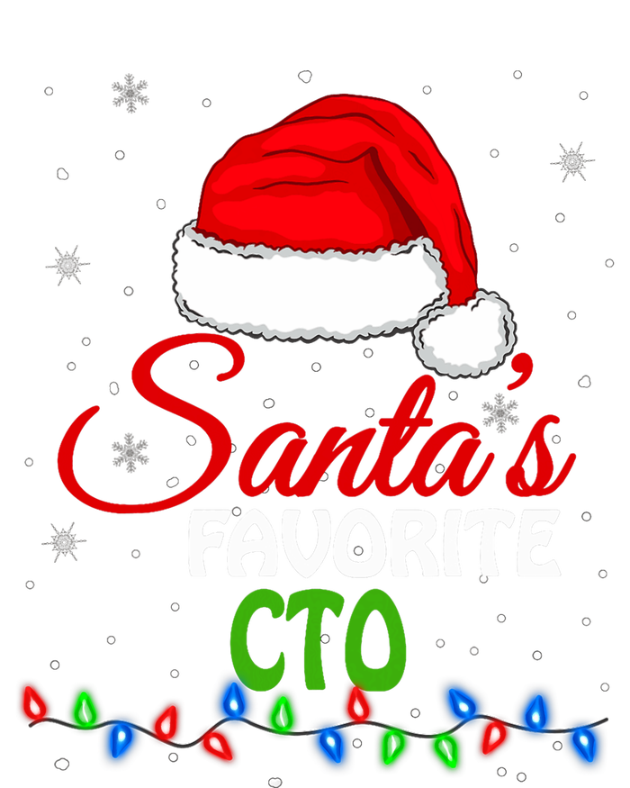 SantaS Favorite Cto Santa Hat Lights. Funny Christmas T-Shirt