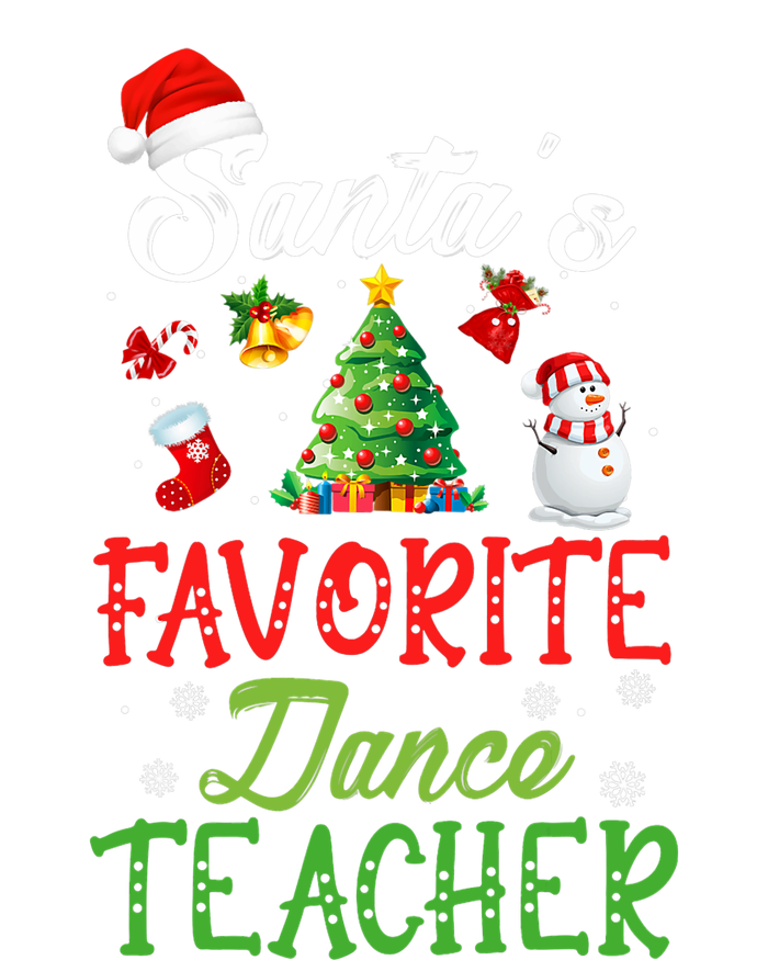 Santas Favorite Dance Teacher Funny Christmas Tree Santa Hat Daily Commute Backpack