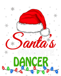 SantaS Favorite Dancer Santa Hat Lights. Funny Christmas Tall T-Shirt