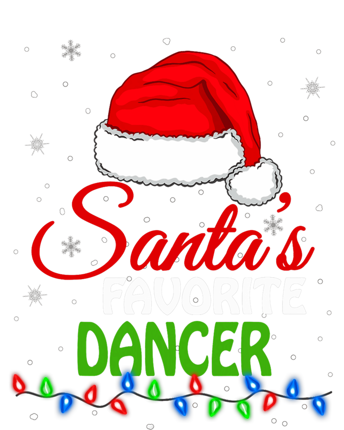 SantaS Favorite Dancer Santa Hat Lights. Funny Christmas Tall T-Shirt