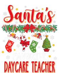 SantaS Favorite Daycare Teacher Santa Hat Xmas Long Sleeve Pajama Set